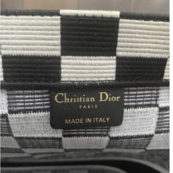 Christian Dior Cloth Book Tote - 2018 - Black and White checkered print - Picture 5 of 5